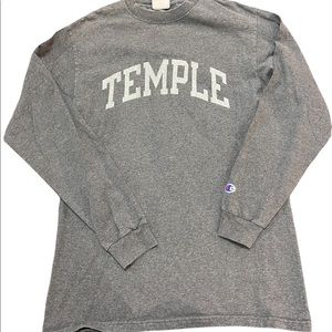 Vintage Temple Champion Long Sleeve T Shirt Size M